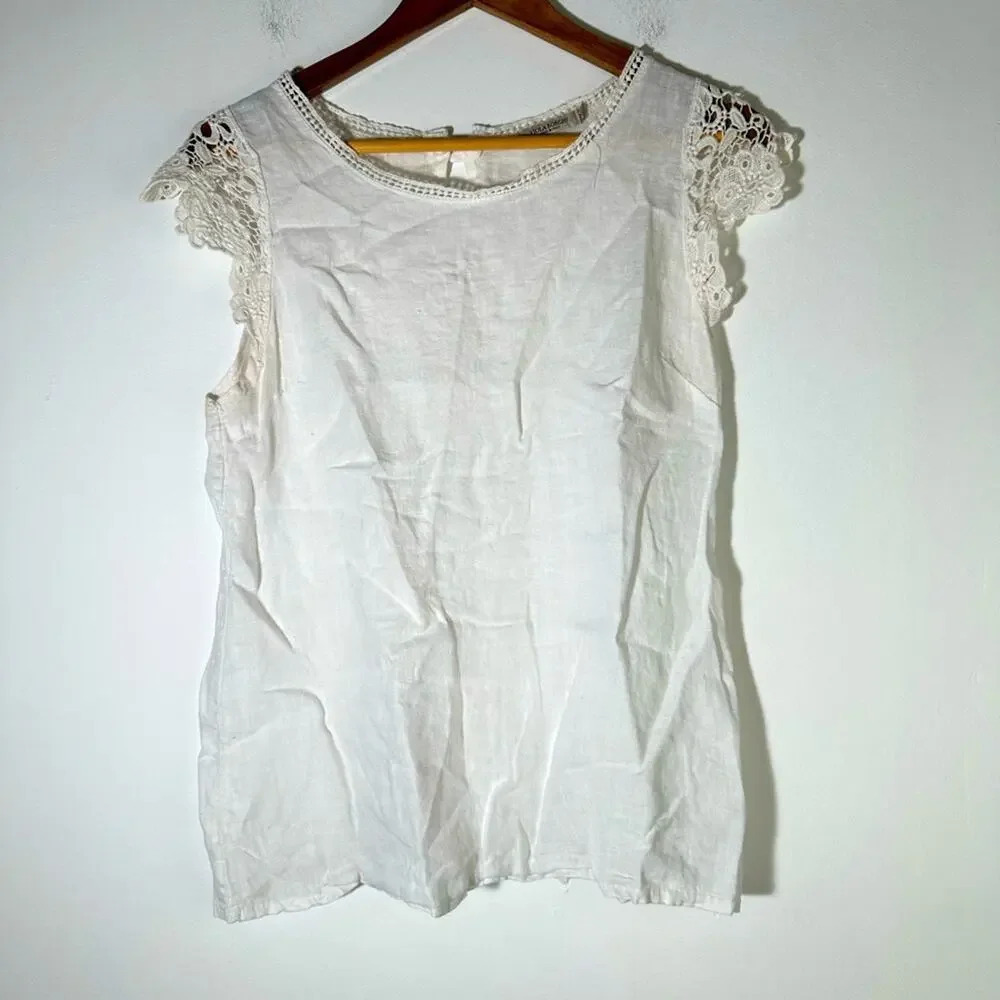 Viola Borghi Linen Embroidered Top